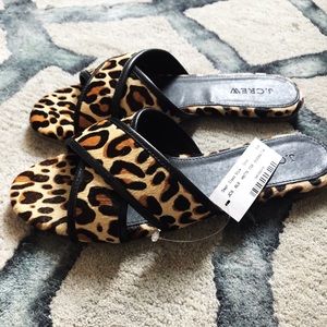 🌟 NWT J. Crew Leopard Slides